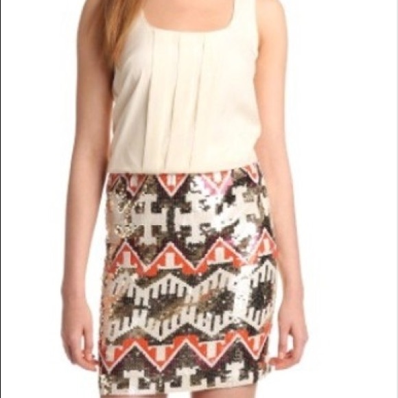 NWT Jessica Simpson Blouse/Sequin Dress size 4 - Picture 1 of 6